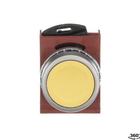 ABB P9MPNGG Drucktaster flach gelb Metall, tastend, nicht beleuchtbar Taster-Vorsatz, Kontakthalter, und Kontermutter