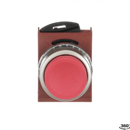 ABB P9MPNRS Drucktaster hoch rot Metall, tastend, nicht beleuchtbar Taster-Vorsatz, Kontakthalter, und Kontermutter