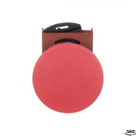 ABB P9MET4RN1 Pilztaster 40mm rot, Metall, verrastend, Zugentriegelung Taster-Vorsatz, nicht beleuchtbar Kontakthalter und Kontermutter