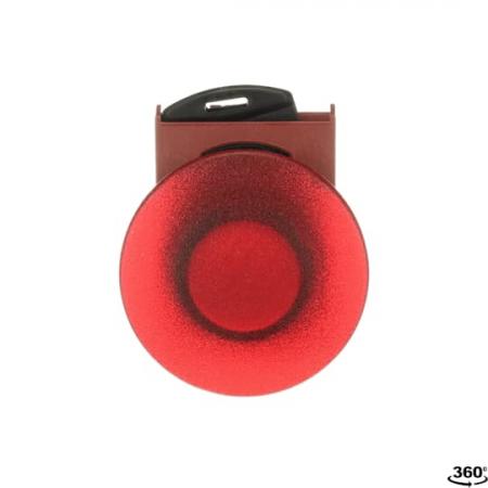 ABB P9MEM4RL Pilztaster 40mm rot beleuchtbar, Metall, tastend, beleuchtbar Taster-Vorsatz, Kontakthalter und Kontermutter