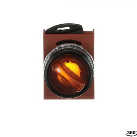 ABB P9MSLD0A Wahlschalter 2 Pos orange, kurzer Griff, 2 Positionen: -45˚ / 45˚ in allen Positionen rastend, beleuchtbar, Kontakthalter und Kontermutter