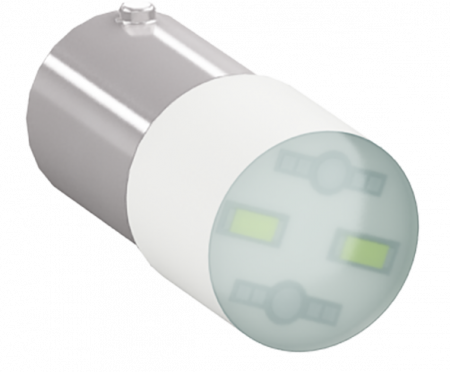 ABB BA9S6LEDB LED-Lampe weiß 6V AC/DC BA9s, für Lampenblöcke P9PDNxx + P9PDTxx Modular Metall Reihe