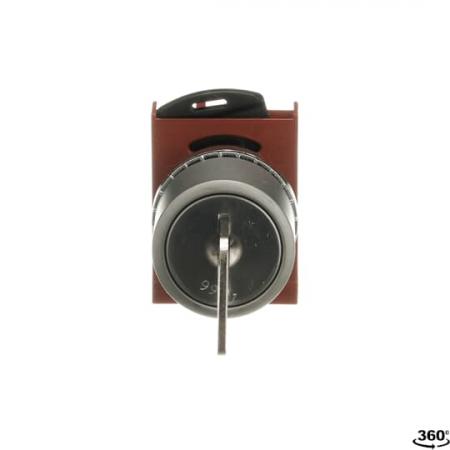 ABB P9MSCZ0T01 Schlüsselschalter 3 Positionen, Metall, 3 Positionen: -45˚/ 0˚/ 45˚, key 01 alle Pos. rastend, überall abziehbar, Kontakthalter und Kontermutter