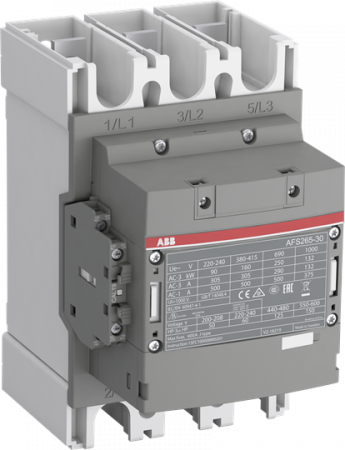 ABB AFS265-30-12-14 SafetySchütz, 132 kW, 250-500 V 50/60 Hz / DC, Hiko: 1S+2Ö, Schienenanschlüsse für Sicherheitsanwendungen