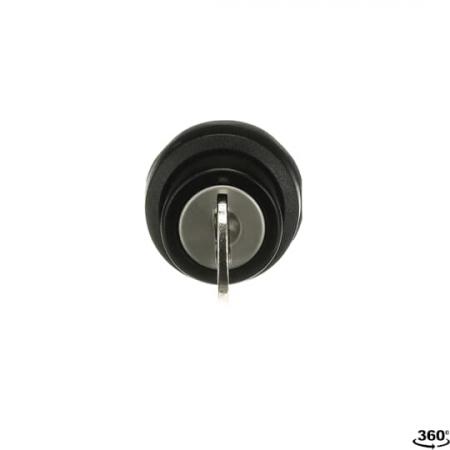 ABB M2SSK2-104 Schlüsselwahlschalter 2 Positionen, rastend, zufällige Auswahl von Codes Schlüsselabzug nur in Position B, Frontring Kunststoff schwarz