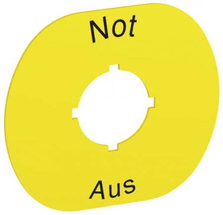 ABB MA6-1027 Schild Not-Aus, gelb, oval