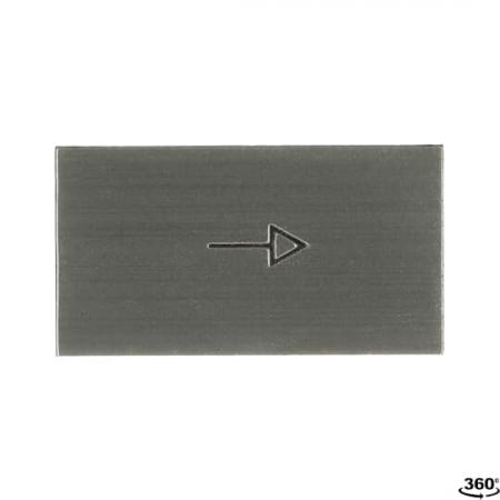 ABB MA6-1034 Beschrift-Schild Einlage ->, Kunststoff alufarben für CombiLine-Modular und CombiLine-Compact