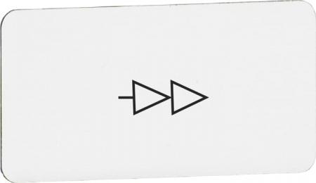 ABB MA6-1035 Beschrift-Schild Einlage ->->, Kunststoff alufarben für CombiLine-Modular und CombiLine-Compact