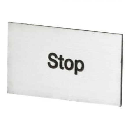 ABB MA6-1045 Beschriftungsschild Stop, Kunststoff alufarben für CombiLine-Modular und CombiLine-Compact