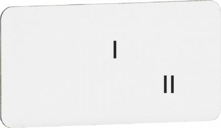 ABB MA6-1071 Beschriftungsschild 2 Pos I II, Kunststoff schwarz/silber für CombiLine-Modular und CombiLine-Compact