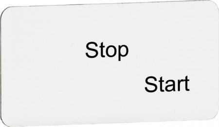 ABB MA6-1074 Beschriftungsschild 2 Positionen, "Stop Start" Kunststoff schwarz/silber für CombiLine-Modular und -Compact