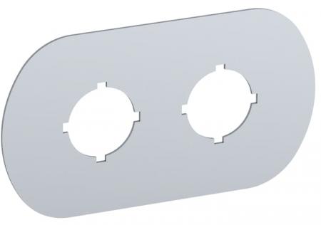 ABB MA6-1080 Beschriftungsschild 3 Positionen,   Kunststoff schwarz/silber CombiLine Modular und -Compact