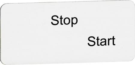 ABB MA6-1174 Texteinlage "Stop" / "Start", für Schalter mit 2 Schaltstellungen