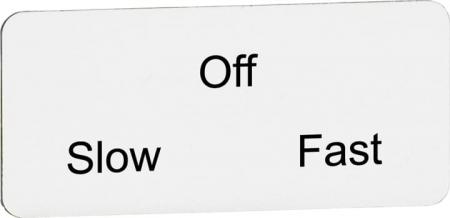 ABB MA6-1194 Texteinlage "Slow"/"Off"/"Fast", für Schalter mit 3 Schaltstellungen