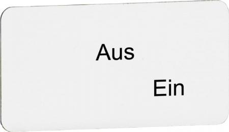 ABB MA8-1073 Beschriftungsschild 2 Positionen, "Aus" "Ein" Kunststoff schwarz, silber CombiLine Modular und -Compact