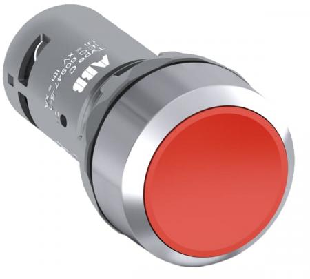 ABB CP2-30R-11 Drucktaster, rastend, flach, rot, 1 Schließer +1 Öffner