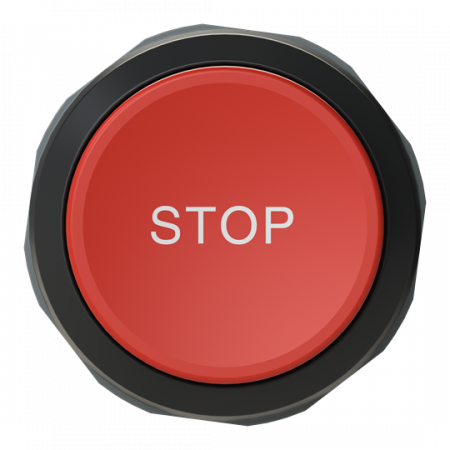 ABB CP9-1018 Drucktaster,rot,Stop, 1 Schließer + 1 Öffner