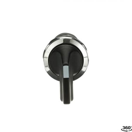 ABB C2SS5-30B-11 Wahlschalter lang, schwarz, Chrom, 2 Positionen, 1 Schließer, 1 Öffner