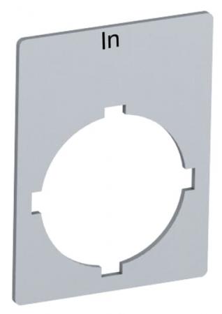 ABB Rectangular legend plate 29,6x39 mm alum Textschild "In", für Schalter mit 1 Schaltstellung