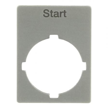 ABB Rectangular legend plate 29,6x39 mm alum SK615550-44 Textschild "Start", für Schalter mit 1 Schaltstellung Größe 29,6x39 mm aus Aluminum