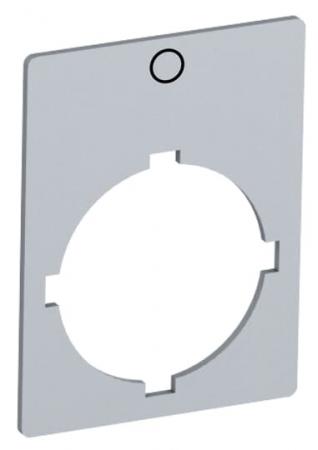ABB Rectangular legend plate 29,6x39 mm alum Textschild "0" Alu silber-grau, für Schalter mit 1 Schaltstellung