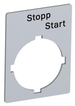 ABB Accessories SK615550-74 Beschriftungsschild für, Wahlschalter, 2 Stellungen Stop Start
