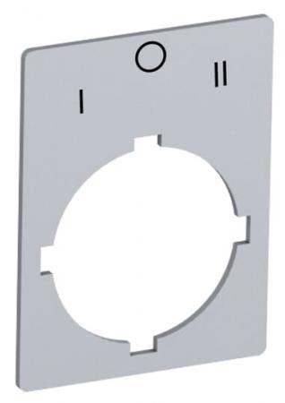 ABB Rectangular legend plate 29,6x39 mm alum SK615550-81 Textschild "I" / "0" / "1", für Schalter mit 3 Schaltstellungen Größe 29,6x39 mm aus Aluminum