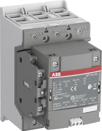 ABB AF116-30-11-32 Schütz, 55 kW, 48-130 V 50/60 Hz / DC, Kabelkäfigklemmen-Anschluss
