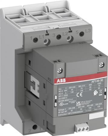 ABB AF146-30-00-32 Schütz, 75 kW, 48-130 V 50/60 Hz / DC, Kabelkäfigklemmen-Anschluss