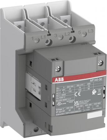 ABB AF140-30-00B-42 Schütz, 75 kW, 110-120 V 50/60 Hz, mit Kabelschuh-Anschlußschienen fast operation coil