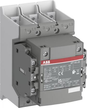 ABB AF140-30-22B-43 Schütz, 75 kW, 220-240 V 50/60 Hz, mit Kabelschuh-Anschlußschienen fast operation coil