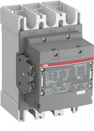 ABB AF305-30-22-43 Schütz, 160 kW, 220-240 V 50/60 Hz, Schienenanschlüsse, fast operation coil