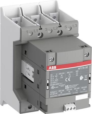 ABB AF116-30-00B-31 Schütz, 55 kW, 24-60 V 50/60 Hz / 20-60 V DC, Schienenanschlüsse