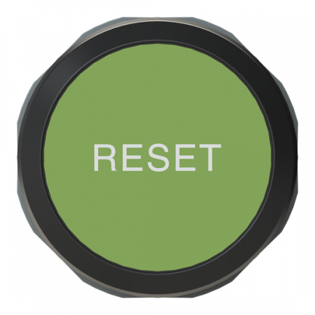 ABB MP9-1234 Drucktaster grün "RESET", flach-tastend, Frontring:, Kunststoff schwarz nicht beleuchtbar