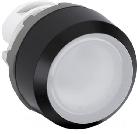 ABB MP9-1245 Leuchtdrucktaster weiss "AUF", flach, tastend, Frontring:, Kunststoff schwarz beleuchtbar