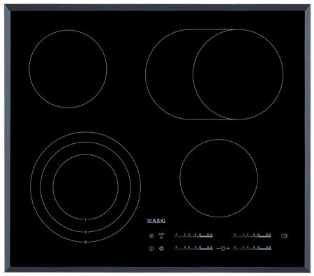 AEG TO64RA07FB 3000 Radiant Hob Glaskeramikkochfeld 60 cm autark 4 Kochzonen schwarz