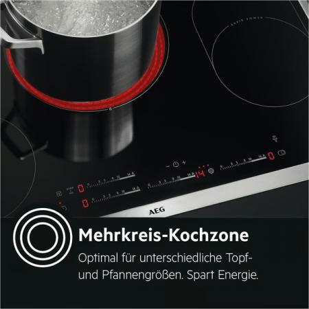 AEG TO64RA07FB 3000 Radiant Hob Glaskeramikkochfeld 60 cm autark 4 Kochzonen schwarz