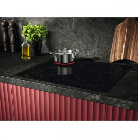 AEG TO64RA07FB 3000 Radiant Hob Glaskeramikkochfeld 60 cm autark 4 Kochzonen schwarz