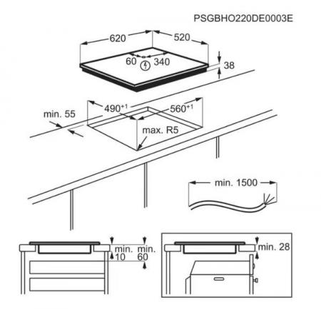 AEG TO64RA07FB 3000 Radiant Hob Glaskeramikkochfeld 60 cm autark 4 Kochzonen schwarz
