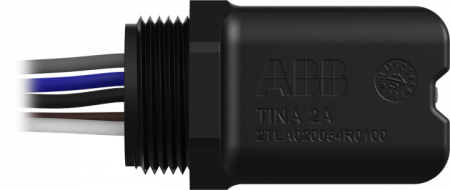 ABB Tina 2A DYNlink Adapter mit M20-Befestigung für Not-Halt-Taster und andere Sicherheitssensoren mit potentialfreien Kontakten