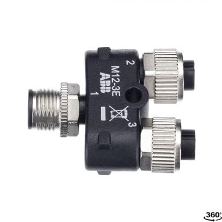 ABB M12-3E Y-Stecker mit M12-Anschlüssen für 2 dynamische Sensoren mit separater Rückleitung im selben Kabel Für IQ-Anschluss von PLUTO