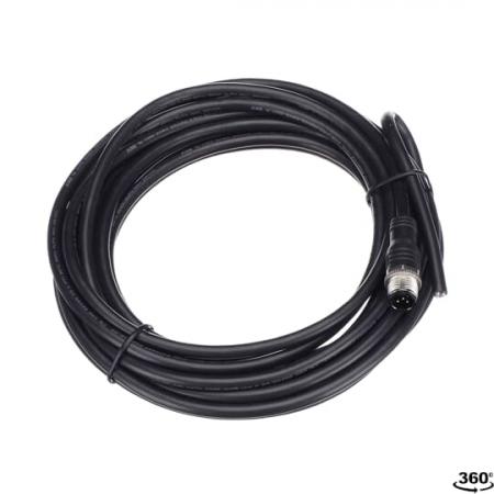 ABB M12-C62 M12-Kabel 6 m, geschirmt gerade, 5 x 0.34 mm² und Abschirmung auf Stift 3 (0 V DC) am Stiftstecker