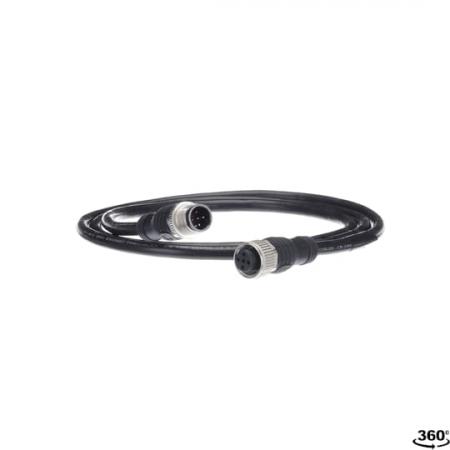 ABB M12-C112 M12-Kabel 1 m, geschirmt gerade, 5 x 0.34 mm² und Abschirmung und M12-Stiftstecker mit Abschirmung auf Stift 3 (0 V DC)