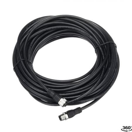 ABB M12-C1612 M12-Kabel 16 m, geschirmt gerade, 5 x 0.34 mm² und Abschirmung und M12-Stiftstecker mit Abschirmung auf Stift 3 (0 V DC)