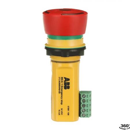 ABB INCA 1 Not-Halt-Taster für Einbau in Bedienfeld mit mechanischen Anschlüssen LED-Anzeige im Taster