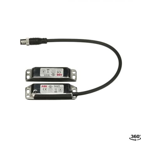 ABB Sense7Z M12 Sicherheitsschalter 2 Öffner + 1 Schließer , QC Kabel 250 mm, LED, Edelstahl Stiftstecker M12