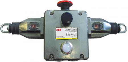 ABB LineStrong3DZ Sicherheitsseilzugschalter 4Öffner + 4Schließer, M20, LED Not-Halt-Vorrichtung Abspannlänge mit Schalter bis 200 m Schalter aus Edelstahl, Doppelseilzug