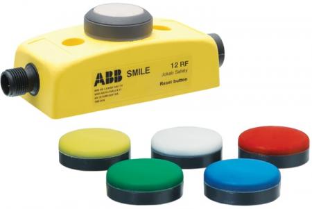 ABB Smile 12 RF M12-5 Reset-Taster Reset für EDEN DYN, 1 x 5-pol. M12 Stift- und Buchsenstecker 5 verschiedene Farbfilter