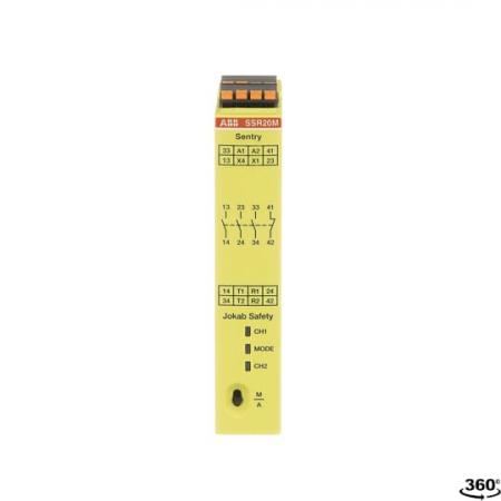 ABB Sentry SSR20MP SAFETY RELAY, Zweihand, 3 NO + 1 NC, 85-265 V AC/120-375 V DC, PushIn