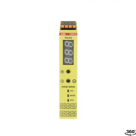 ABB Sentry TSR10P SAFETY TIMER RELAY Relaisausgänge 3 NO+1NC, Betriebsspannungs 24VDC, PushIn 1-Digit Display erweiterte Sicherheitstimer-Funktionen